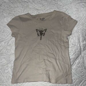 Brandy Melville Cream Graphic Tee